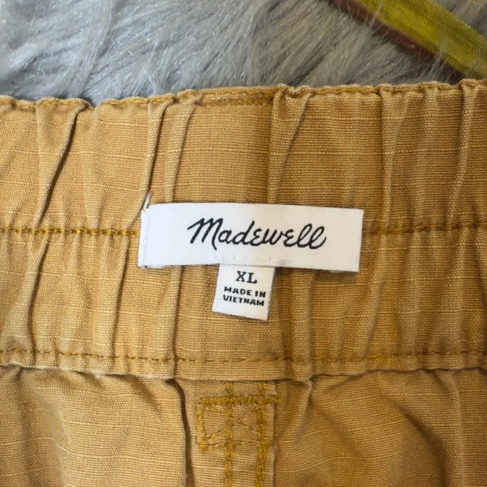 Madewell High Rise Utility Straight Relaxed Pants Cotton Ripstop Sz XL